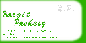 margit paskesz business card